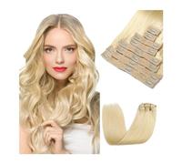 extensions de cheveux 8 pièces/ensemble Extensions de cheveux pince en cheveux humains blond #613 16-24 pouces pleine tête soyeuse droite Remy pince dans les Extensions de cheveux cheveux humains Remy