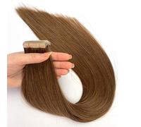 Extensions de cheveux à bande adhésive 20 pièces, 50 g, postiches semi-permanents pré-collés en PU double face pour femmes à la mode(#6,16in-40cm)