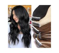 Extensions de cheveux à bande adhésive vrais cheveux humains 16-26 pouces 20 pièces 50 g/paquet peau de trame sans couture droite Invisible épaisse bande de cheveux Remy dans les extensions(Bleach Blo