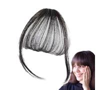 Extensions de cheveux à clip avec frange, extensions de cheveux à clipser - Barrette à cheveux synthétique facile à utiliser avec naturelle pour les rendez-vous, les fêtes, les mariages et le