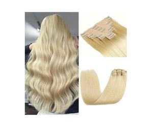 Extensions de cheveux à clip en cheveux véritables cheveux humains, #613 Blond raide 10-26 pouces Extensions de cheveux brésiliens Remy Clip in 8 pièces 120g (14inches 120g)