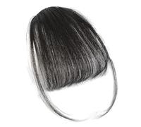 Extensions de Cheveux à Clips avec Frange - Extensions Humaines à Clipser | Française Soignée, Naturelle - Postiche à Clips pour Coiffures Rapides, Volume, Style Quotidien, Accessoire