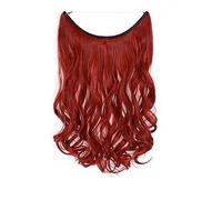 Extensions de cheveux à clipser 20 Pouces Extensions de Cheveux 2 Façons Réglable Bandeau Taille Bouclés Ondulés Invisible Fil Extensions de Cheveux Postiche 140 Gramme for les Femmes Clip d'extension