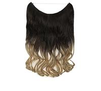 Extensions de cheveux à clipser 20 Pouces Extensions de Cheveux 2 Façons Réglable Bandeau Taille Bouclés Ondulés Invisible Fil Extensions de Cheveux Postiche 140 Gramme for les Femmes Clip d'extension