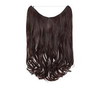 Extensions de cheveux à clipser 20 Pouces Extensions de Cheveux 2 Façons Réglable Bandeau Taille Bouclés Ondulés Invisible Fil Extensions de Cheveux Postiche 140 Gramme for les Femmes Clip d'extension