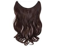 Extensions de cheveux à clipser 20 Pouces Extensions de Cheveux 2 Façons Réglable Bandeau Taille Bouclés Ondulés Invisible Fil Extensions de Cheveux Postiche 140 Gramme for les Femmes Clip d'extension