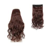 Extensions de cheveux à clipser Clip dans l'extension de cheveux synthétiques longs ondulés Fil invisible Pas de clips dans les extensions de cheveux Secret Fish Line One Piece Extensions Postiches Ch