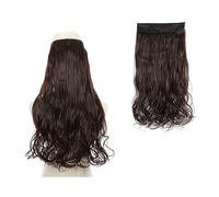 Extensions de cheveux à clipser Clip dans l'extension de cheveux synthétiques longs ondulés Fil invisible Pas de clips dans les extensions de cheveux Secret Fish Line One Piece Extensions Postiches Ch