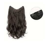 Extensions de cheveux à clipser Clip en forme de U dans les extensions de cheveux 3/4 tête complète instantanée une seule pièce Extensions de cheveux longs ondulés résistance à la chaleur pince synthé