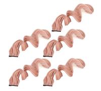 Extensions de Cheveux à Clipser, Clips Colorés Longs et Bouclés à la Mode, 5 Pièces de 21,7 Pouces pour Filles et Femmes, Extensions de Cheveux, Postiche pour la Mode Quotidienne
