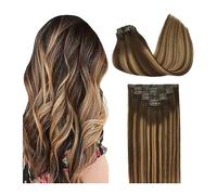 Extensions de cheveux à clipser Extensions de cheveux sans couture Cheveux humains Clip noir dans les extensions de cheveux Double PU Trame Invisible Straight Natural Remy Clip on Human Hair Extension
