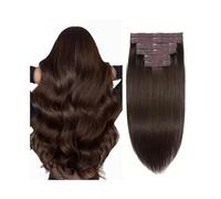 Extensions de cheveux à clipser, lisses, 40 à 66 cm, cheveux humains Remy naturels, épaisseur 120 g, for femmes Wear and Go(18inches)