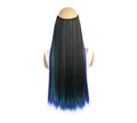 Extensions de cheveux à clipser, longueur 60 cm, raides, tête 3/4, une pièce, 5 clips, for femmes, plusieurs styles Installation et enlèvement faciles(2H20CH61C)