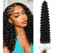 Extensions de Cheveux à Crochet en Noeuds Miracles Séparés Préalablement - Ondulation Profonde - 40,64 cm