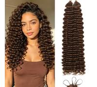 Extensions de cheveux à crochets avec nœuds miracles pré-séparés - Cheveux ondulés profonds - 40,64 cm