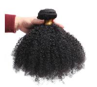 Extensions De Cheveux Afro crépus bouclés paquets de cheveux humains for les femmes noires Extensions de cheveux naturels moelleux Afro bouclés armure faisceaux couleur naturelle Tissage Cheveux(8 in)