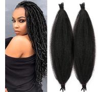 Extensions de cheveux afro Twist synthétiques pré-étirés pour dreadlocks douces (61 cm, 350#)