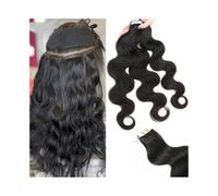 Extensions de cheveux avec bande adhésive Extensions de cheveux humains ondulés à ruban adhésif for femme noire, vrais cheveux humains Remy, 20 pièces, 50 g, trame de peau invisible, extensions de che