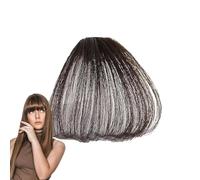 Extensions de cheveux avec frange - Extensions de cheveux naturels doux à clipser - Frange facile à clipser - Pour femme - Pour fête, rendez-vous, fête, mariage