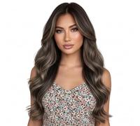 Extensions de cheveux bouclés - 45,7 cm - Respirant et résistant à la chaleur - Avec clips invisibles - Perruque synthétique - Pour femme, mariée, étudiant, bureau, mariage, fête et style quotidien