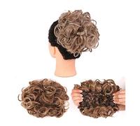Extensions de cheveux bouclés et désordonnés - Chignons chignons faciles à étirer - Peignes à clipser - Extensions de queue de cheval pour femme - Chignons naturels (couleur : Q8-14T613)
