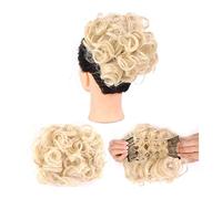 Extensions de cheveux bouclés et désordonnés - Chignons chignons faciles à étirer - Peignes à clipser - Extensions de queue de cheval pour femme - Chignons naturels (couleur : Q8-613)