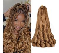 Extensions de cheveux bouclés ondulés au crochet - 40,6 cm