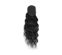 Extensions de cheveux brésiliens Remy à clipser, 8 à 26 pouces, densité 180, 100 g/lot, queue de cheval ondulée avec cordon de serrage, for femmes Pour un usage quotidien(18inch)