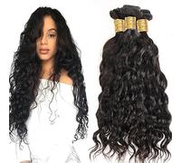 Extensions De Cheveux Bundle de tissage de cheveux brésiliens vague naturelle brute 3/4 Bundle 8-40 pouces eau vague profonde Bundle Extension de tissage de cheveux Tissage Cheveux(8 8 8)