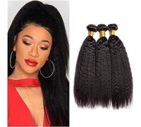 Extensions De Cheveux Bundles droits brésiliens 10-30 pouces Bundles de cheveux humains Straight 3 Bundle 100% Remy Extensions de cheveux for femmes Tissage Cheveux(22 22 22)