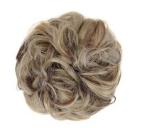 Extensions de cheveux chignon désordonné pour femme - Postiche synthétique ondulé bouclé avec élastique - Chouchou en forme de beignet pour femmes et filles (couleur : 22H10)