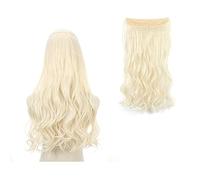 Extensions de cheveux Clip dans l'extension de cheveux synthétiques longs ondulés Fil invisible Pas de clips dans les extensions de cheveux Secret Fish Line One Piece Extensions Postiches Cheveux morc