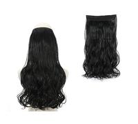 Extensions de cheveux Clip dans l'extension de cheveux synthétiques longs ondulés Fil invisible Pas de clips dans les extensions de cheveux Secret Fish Line One Piece Extensions Postiches Cheveux morc