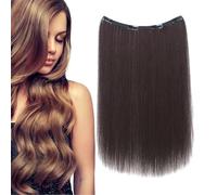 Extensions de cheveux Clip Ins, Clip Clip en extensions | Extensions de cheveux à l'aspect naturel | Positre à coiffure droite de 20 pouces de long pour les filles, élégante perruque invisible