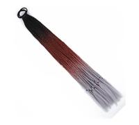 Extensions de cheveux colorés de 24 pouces, queue de cheval tressée, perruques tressées avec élastiques, postiches synthétiques Wear and Go(C17)