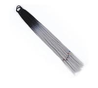 Extensions de cheveux colorés de 24 pouces, queue de cheval tressée, perruques tressées avec élastiques, postiches synthétiques Installation et enlèvement faciles(B36)