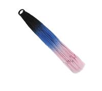 Extensions de cheveux colorés de 24 pouces, queue de cheval tressée, perruques tressées avec élastiques, postiches synthétiques Hair Extensions(C4)