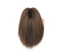 Extensions de cheveux crépus en queue de cheval, perruques droites Yaki à pince à griffes for femmes noires Hair Extensions(M30,16inch)