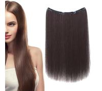 Extensions De Cheveux De Clip-in - Poiffeur À Cheveux Raide À La Recherche Naturelle, 20 Pouces | Wig Invisible Sans Couture Pour Les Femmes, Les Filles, Le Style Facile À Usager Pour Le Volume Et La