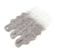 Extensions de cheveux de tressage profond en vrac synthétiques 24 pouces tresse d'eau cheveux Ombre Blonde Crochet cheveux bouclés-T1B-RWHITE5-24inches-60cm