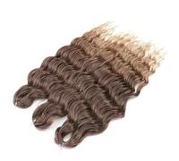 Extensions de cheveux de tressage profond en vrac synthétiques 24 pouces tresse d'eau cheveux Ombre Blonde Crochet cheveux bouclés-T042-24inches-60cm
