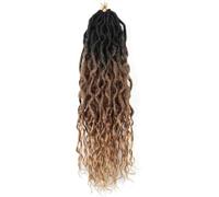 Extensions de cheveux Dreadlock, Extensions de cheveux, avec extrémités bouclées, tresses synthétiques pré-bouclées ondulées, Faux Crochet Locs longs Dreadlocks(OT3027,24inches#3Pcs/Lot)