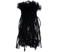 Extensions de cheveux dreadlocks, extensions de cheveux, extensions de cheveux humains Micro Locs - 0,1 cm de largeur, 100% cheveux humains, peuvent être teints 60 locs par trame 20,3 cm #1 noir de j