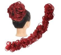 Extensions de cheveux en désordre pour chignons ébouriffés, chignons moelleux, queue de cheval, chouchou ondulé, chignons en forme de donut pour femmes et enfants, vrais cheveux humains (couleur