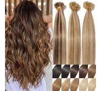Extensions de cheveux en forme de U, cheveux humains, fusion thermique à la kératine, lisses, doux et naturels, noir, marron, blond, mèches, 12-22 pouces, 30g par paquet, convient à toutes les teintes