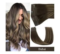 Extensions de cheveux Extension de cheveux naturels Remy avec Clips, fil Invisible, postiche lisse, ligne de poisson, for femmes Extensions de cheveux à bandes adhésives en cheveu(Dubai,18 inch)
