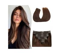 extensions de cheveux Extensions de cheveux humains à clips 120 g/lot d'extensions de cheveux brésiliens humains raides Remy à clips 40,6 à 66 cm, 8 pièces meilleure bande adhésive dans les extensions