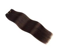 Extensions de cheveux humains à clips brun foncé, 8 pièces, 40 à 66 cm, Remy Virgin Straight, 120 g, double trame, sans couture, invisibles, for femmes Wear and Go(22inches)