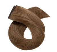 Extensions de cheveux humains à clipser de 40 à 66 cm, une pièce avec 5 clips, blond brésilien lisse(Light Brown,20inches)