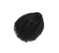 Extensions de cheveux humains Afro Kinky Curly Drawstring - Extensions de queue de cheval de 30,5 à 61 cm - Look superbe (55,6 cm)